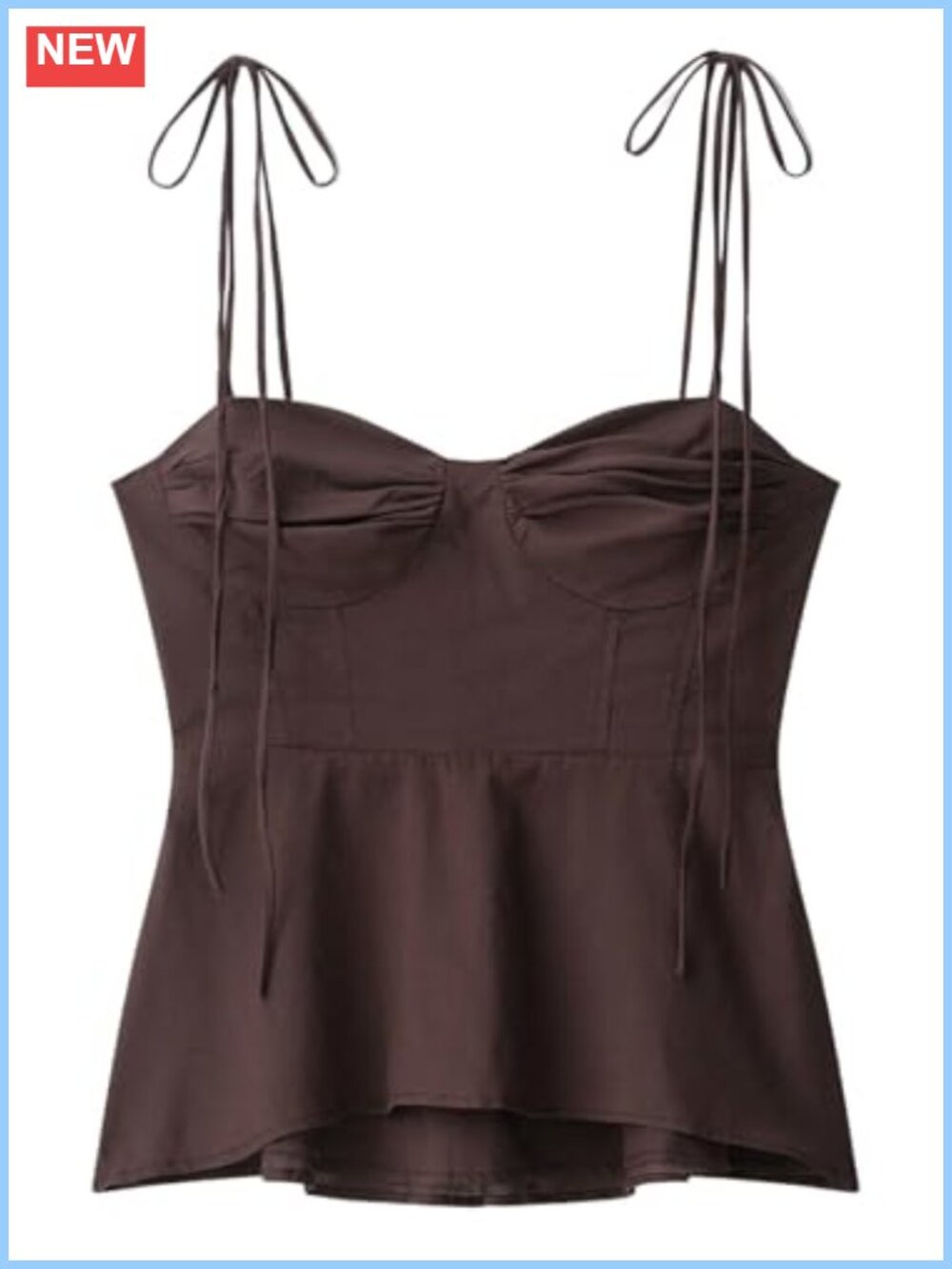 Milkmaid Babydoll Top Ruched Cropped Camisole Y2K Summer Peplum